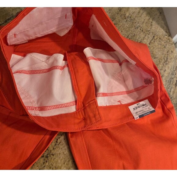 ~NWT~ST JOHNS BAY Size 16 Mid-Rise  Secretly Slender CAPRI PANTS - Coral 38x19 - Picture 13 of 15